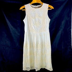 New York & Company Ivory Cream Lace Cocktail dress